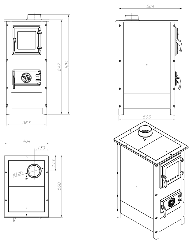Holzofen Konstantin 6 kW – Bild 3