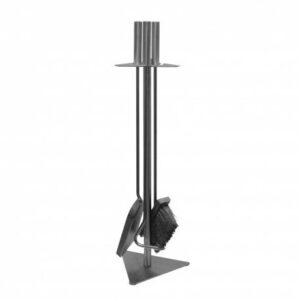 Kaminbesteck 3 tlg. gussgrau 60cm