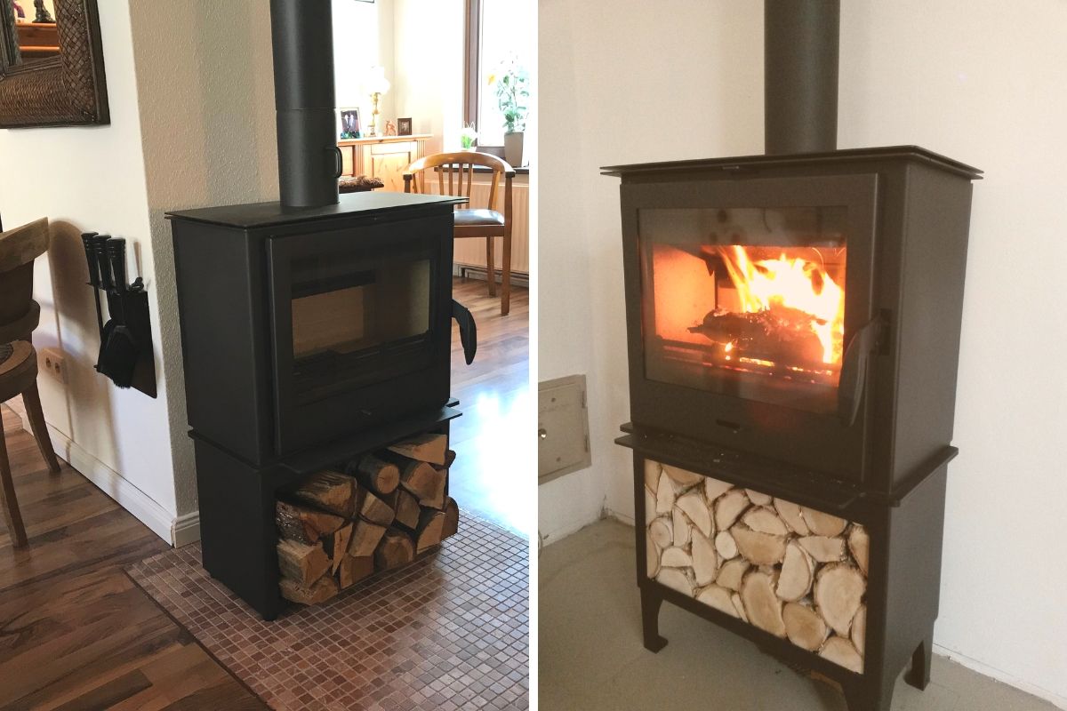 Kaminofen Juhnberg Lorenz 7kW mit Holzfach – Bild 2